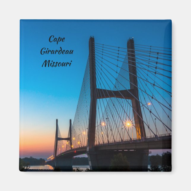 Twilight At Bill Emerson Bridge Magnet (Front)