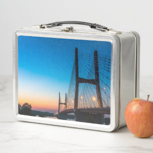 Twilight At Bill Emerson Bridge Metal Lunch Box
