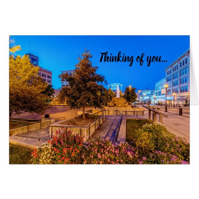 Twilight At Park Central Square Thinking Of U Card (Front Horizontal)