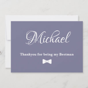 Twilight Bloom Minimal Best man Thankyou Card