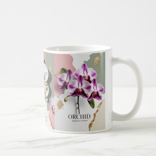 Twilight Bloom Mug – Orchid Elegance  (Right)