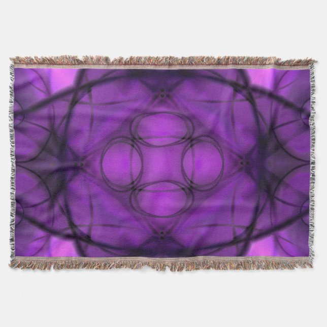 Twilight Bloom Throw Blanket (Front)
