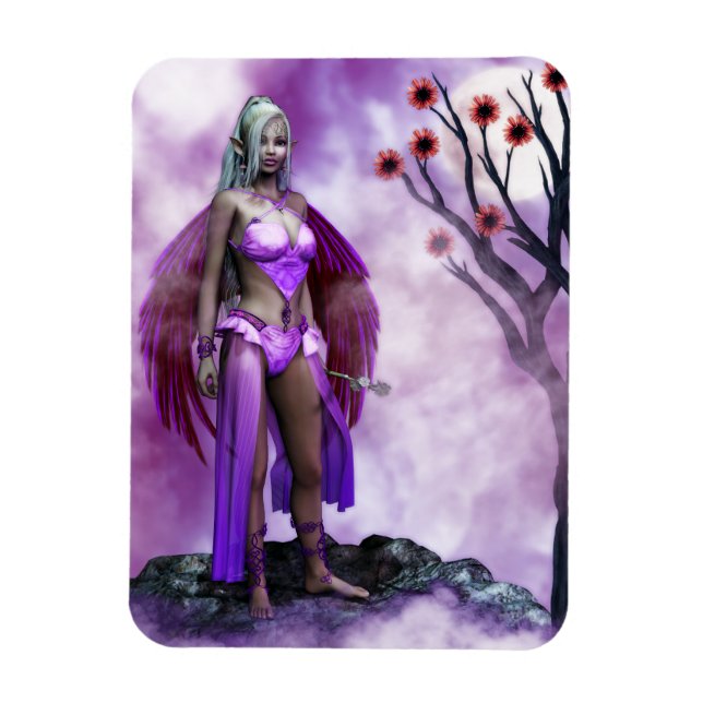 Twilight Blossom Fairy Magnet (Vertical)
