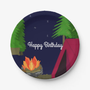 Twilight Campsite Birthday Paper Plate