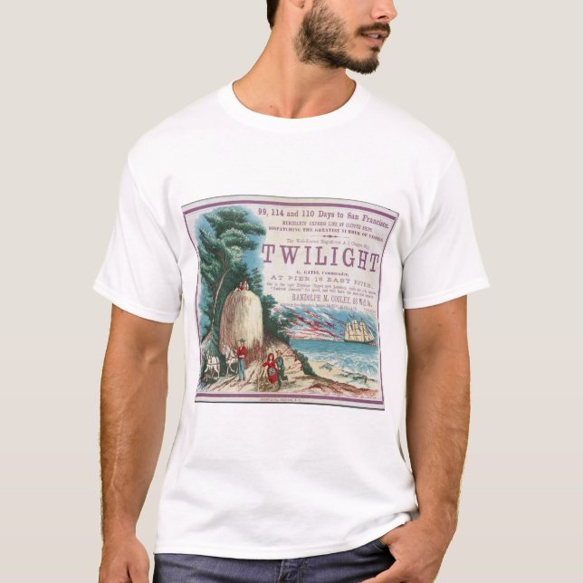 Twilight Clipper Sailing ship T-Shirt (Front)