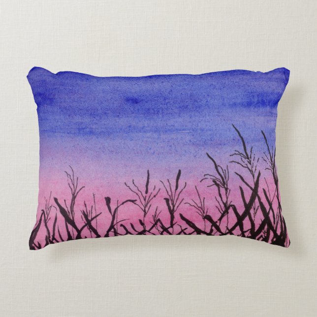 Twilight Corn Field Decorative Cushion (Front)