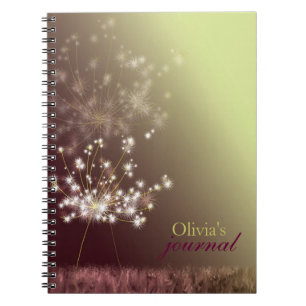 Twilight Dandelion Personalised Journal Note Books