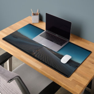 Twilight Desert with Starry Sky Desk Mat