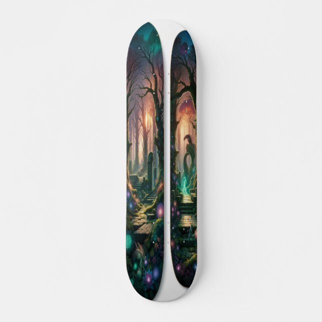 "Twilight Enchantment: Mythical Forest Skateboard  (Front)