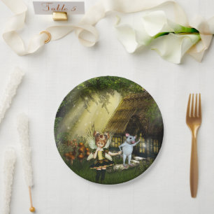 Twilight Fairy Haven Paper Plate