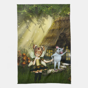 Twilight Fairy Haven Tea Towel