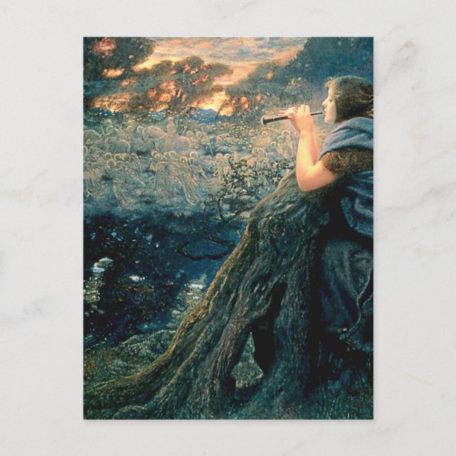 “Twilight Fantasy” by Edward Robert Hughes Postcard (Front)