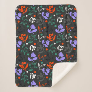 Twilight Flora Sherpa Blanket