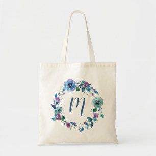 Twilight Floral Wreath Personalised Bag