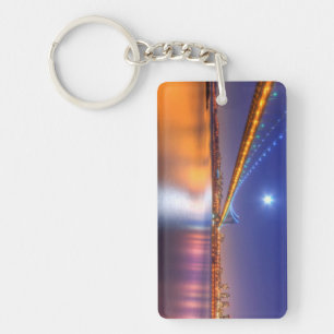 Twilight, George Washington BridgePalisades, NJ. Key Ring