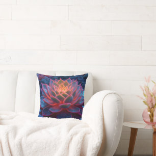 Twilight Glow Purple Succulent – Reflective Beauty Cushion