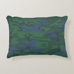 Twilight Green Camo Throw Pillow
