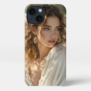 Twilight Guardian – Angel of Gilded Wings iPhone 13 Case