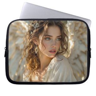 Twilight Guardian – Angel of Gilded Wings Laptop Sleeve