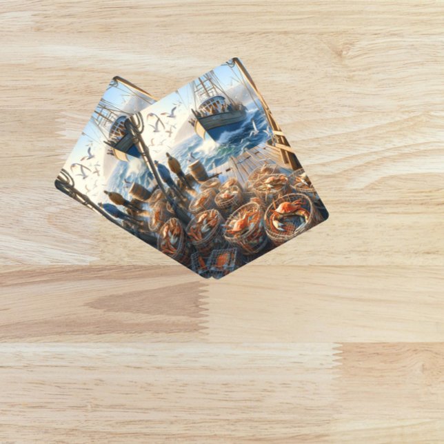 Twilight Harvest Fishermen Collecting Crabs Playing Cards (Creator Uploaded)