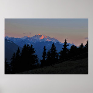 Twilight in the Swiss Alps Poster