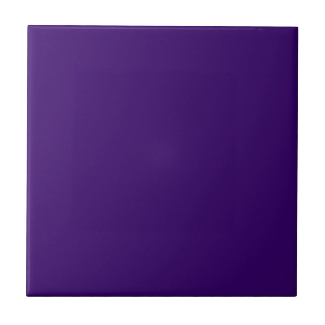 Twilight Indigo Solid Colour | Classic Elegant Ceramic Tile (Front)