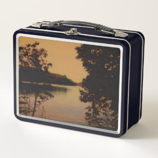 Twilight Lake Metal Lunch Box