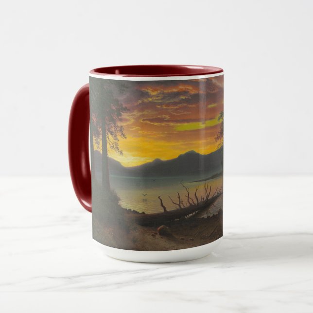 Twilight, Lake Tahoe, c.1870s (oil on canvas) Mug (Front Left)