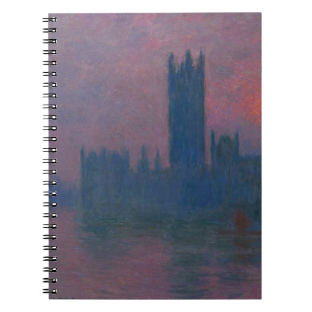 Twilight London Skyline Impressionist Notebook (Front)