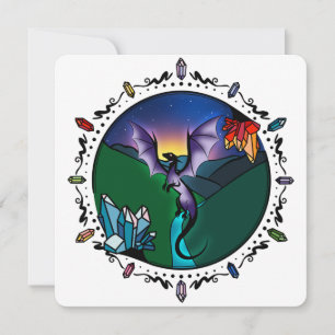Twilight Magical Crystal Elegant Amethyst Dragon