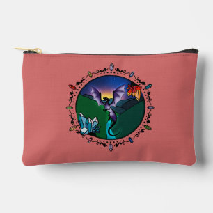 Twilight Magical Crystal Elegant Amethyst Dragon Accessory Pouch
