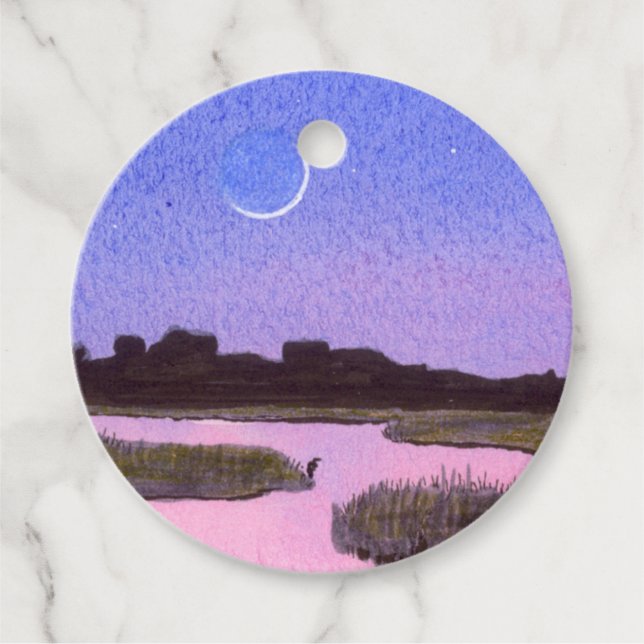 Twilight Marsh Favour Tags (Front)