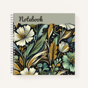  Twilight Meadow – Stylised Garden in Dusky Tones Notebook