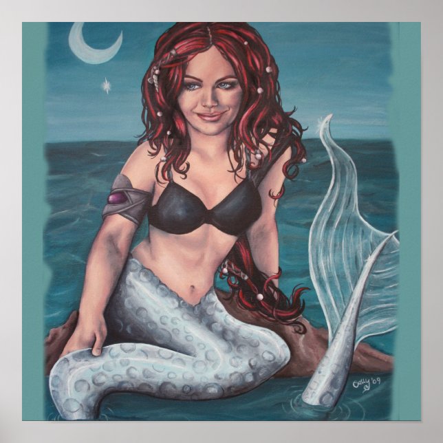 twilight mermaid artwork print (Front)