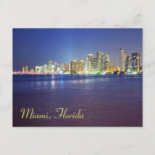 Twilight Miami, Florida Postcard