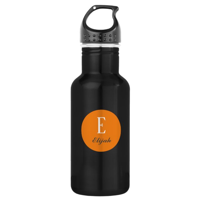 Twilight monogram customised name and initial 532 ml water bottle (Front)