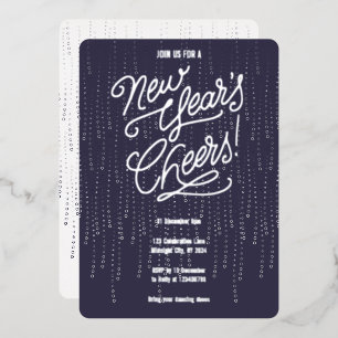 Twilight New Years Cheers Foil Invitation