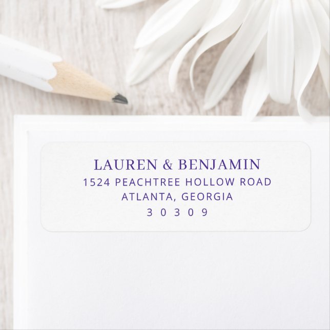 Twilight Nouveau Wedding Return Address Label (Insitu)