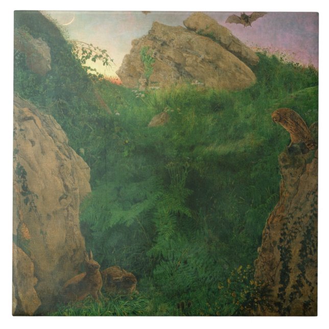 Twilight (oil) ceramic tile (Front)