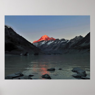 Twilight on Aoraki Poster