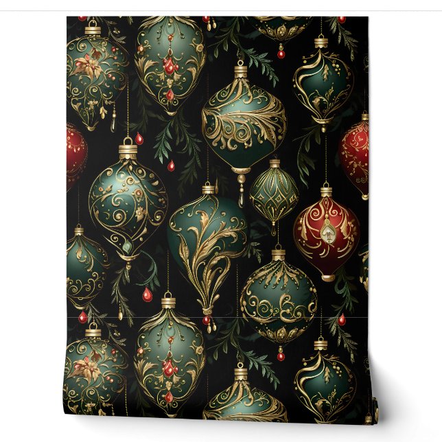 Twilight Ornament Garden Botanical Wallpaper (Unrolling)