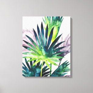 Twilight Palms- Palm Fronds Canvas Print