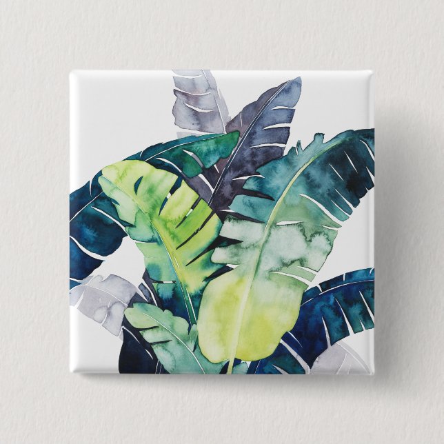 Twilight Palms - Palm Leaves 15 Cm Square Badge (Front)