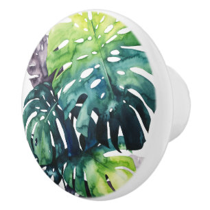 Twilight Palms - Split Leaf Ceramic Knob