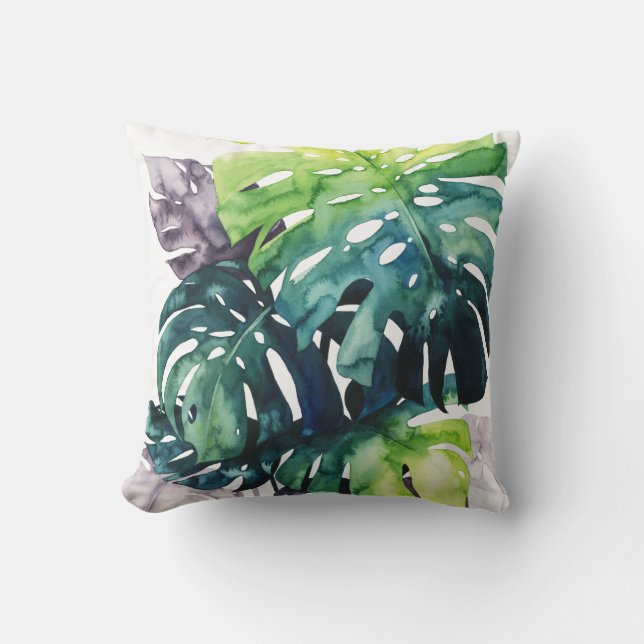 Twilight Palms - Split Leaf Cushion (Front)