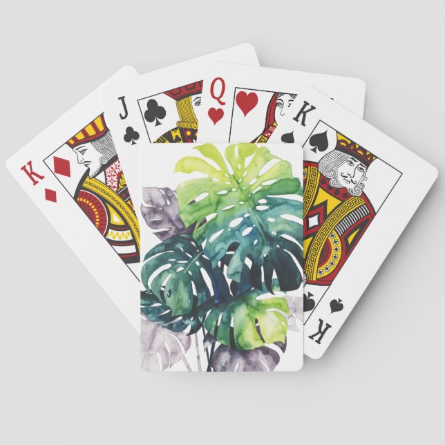 Twilight Palms - Split Leaf Playing Cards (Back)