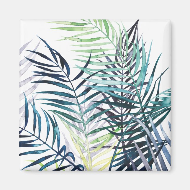 Twilight Palms - Tropical Leaves Magnet (Front)