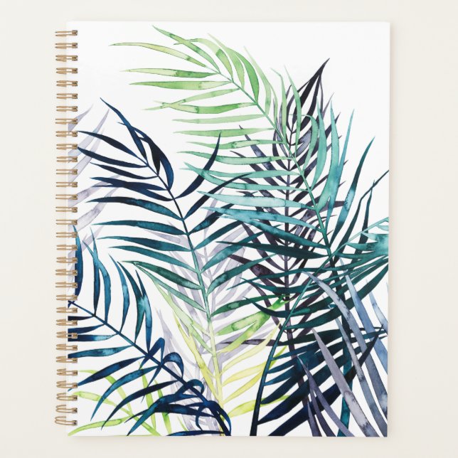 Twilight Palms - Tropical Leaves Planner (Front)