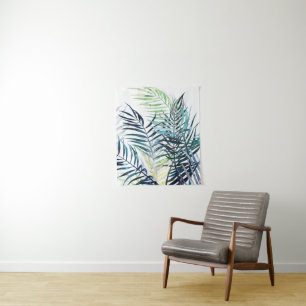Twilight Palms - Tropical Leaves Tapestry