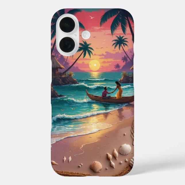 Twilight Parting Coastal Art Case-Mate iPhone Case (Back)